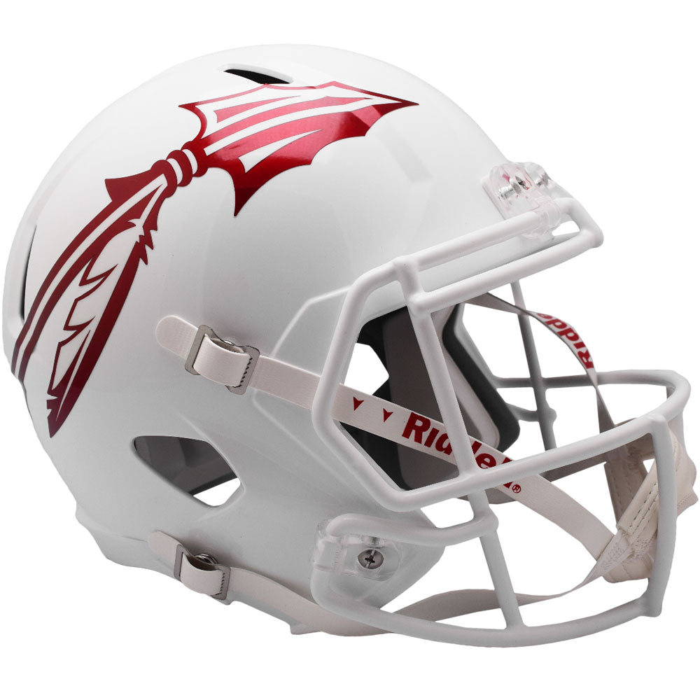 Florida State Seminoles Speed Replica Football Helmet - Authentic White College Football Helmet for Fans, Collectors & Game Day Decor