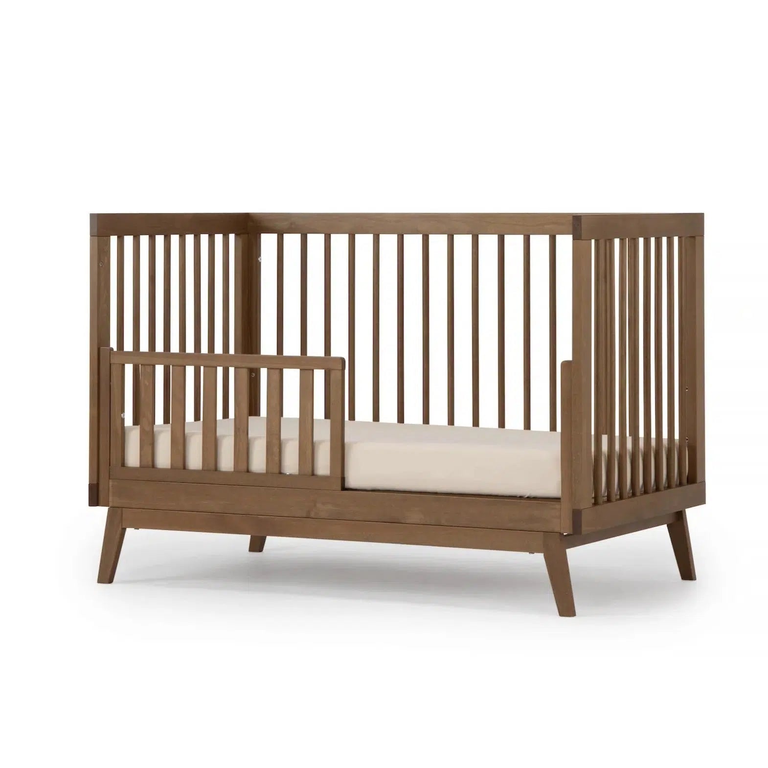 **DaDaDa Soho 3-in-1 Convertible Baby Crib – Walnut Finish | Nursery Essential for Newborn to Toddler | Space-Saving & Stylish Design**    *(Use Case: Perfect for modern nurseries, small bedrooms, or shared kids' rooms – grows with your child from infancy to toddler years.)*