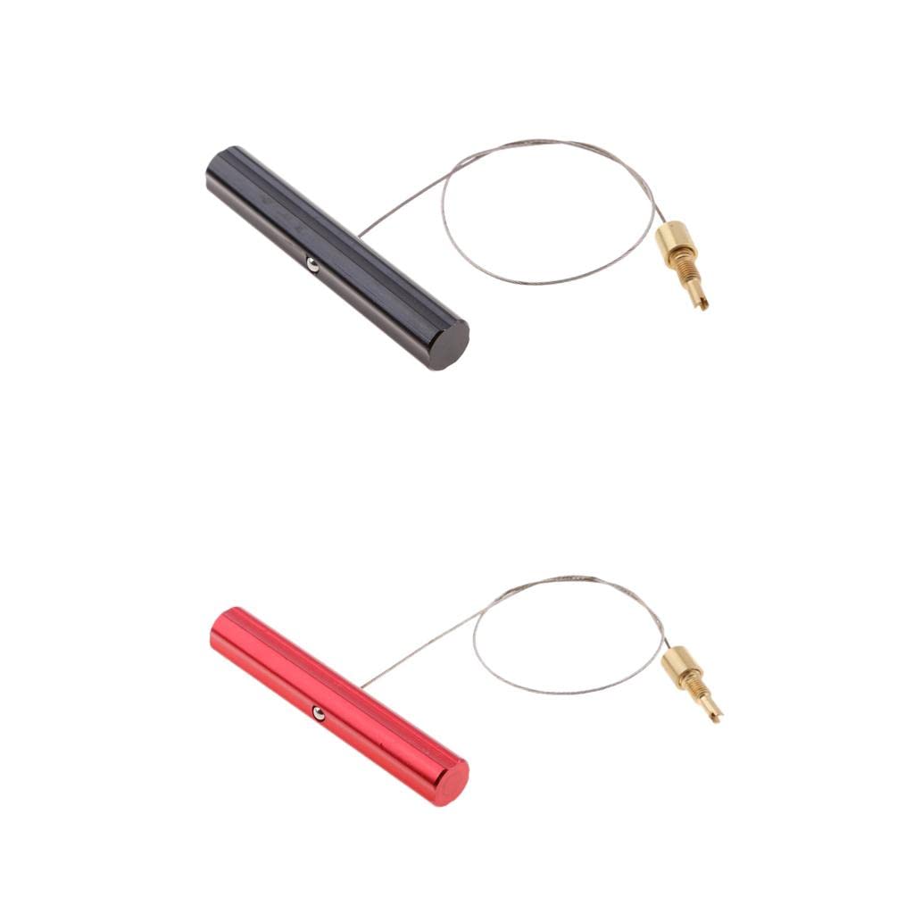 Baosity 2-Pack Tire Valve Stem Puller Tool - Durable Motorcycle & Scooter Valve Core Remover & Installer (Black + Red) - Perfect for Tire Repair, Maintenance & DIY Projects