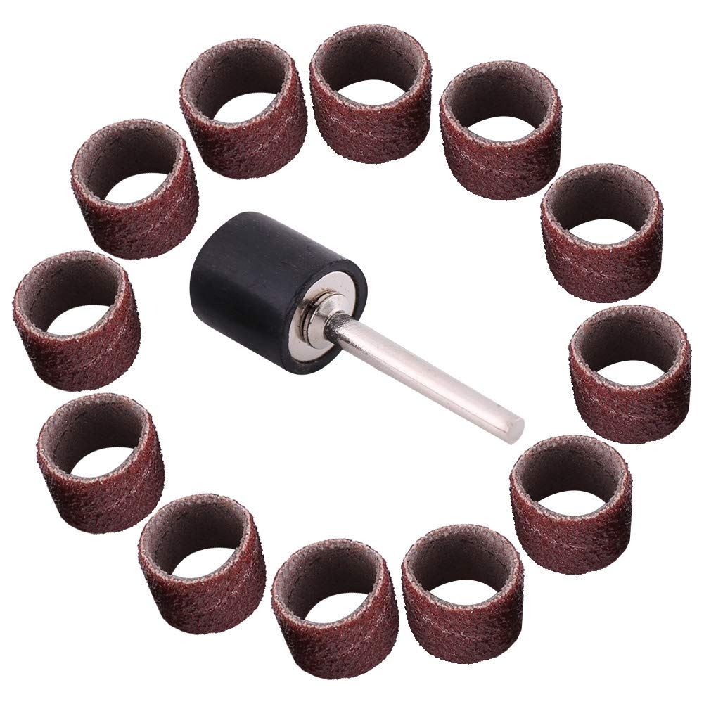 Drum Sanding Bands 80/320/600 Grit - Sanding Sleeves for Power Sanders, Woodworking & Craft Polishing Kit with Mandrel - Perfect for DIY Projects, Furniture Refinishing & Metal Grinding
