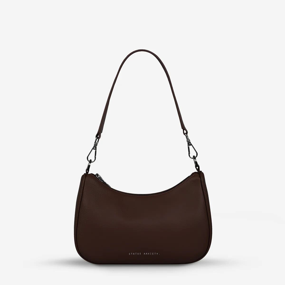 Status Anxiety Look Both Ways Bag in Cocoa - Stylish Crossbody Purse for Women, Perfect for Work, Travel & Everyday Use
