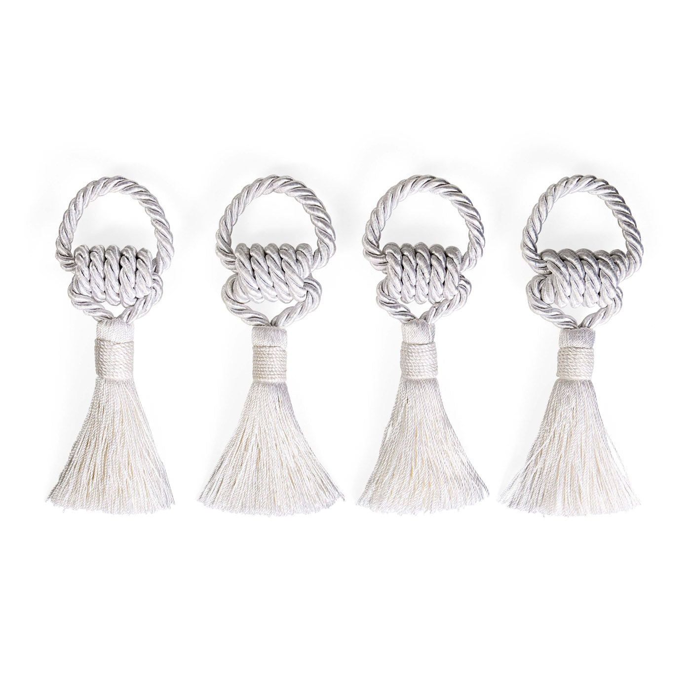 Elegant Tassel Napkin Ring Set - 12 Pack Gold Silver Napkin Holders for Wedding, Party, Holiday Table Decor - Perfect for Fine Dining, Bridal Showers & Formal Events