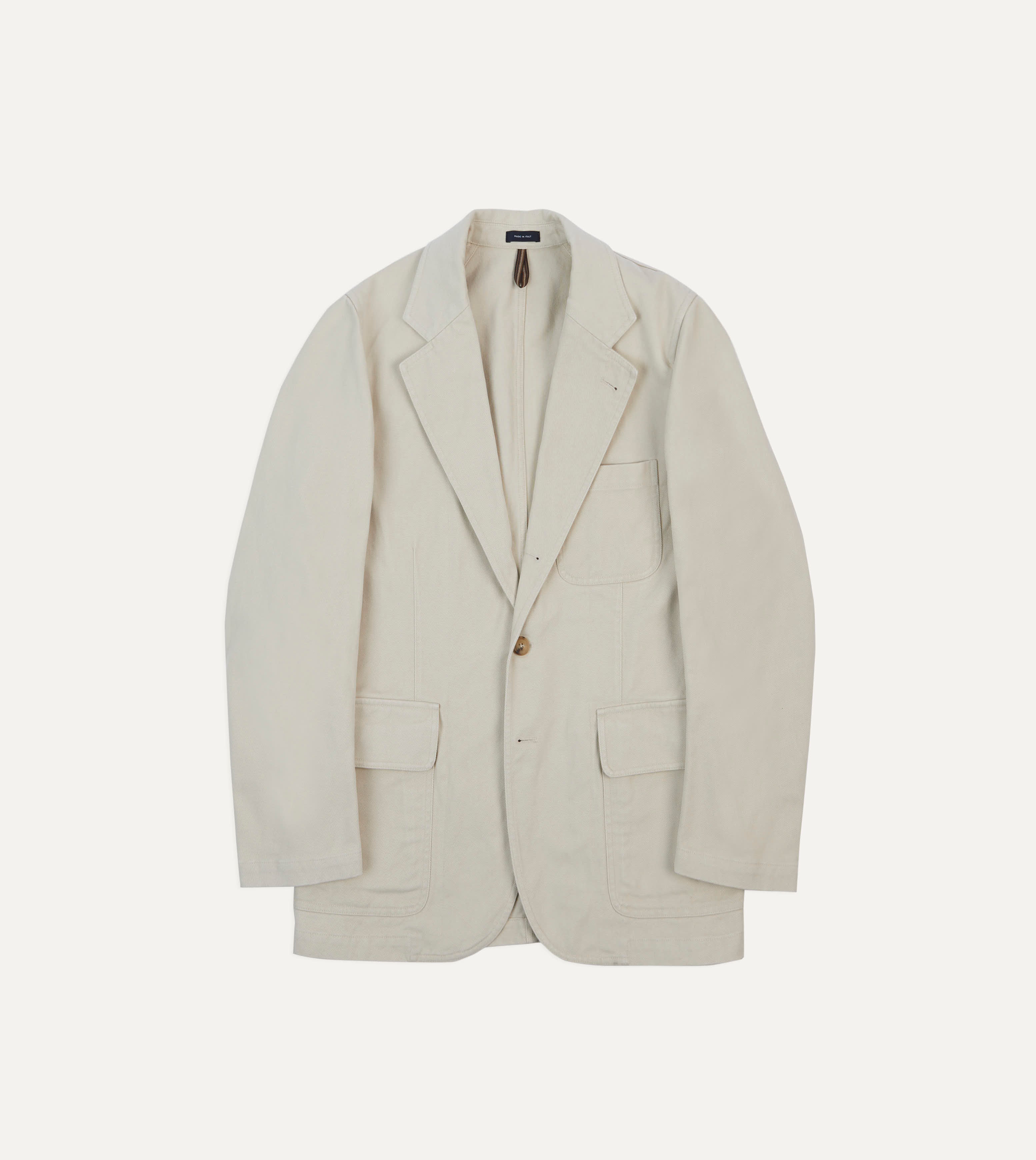 Ecru Heavy Cotton Twill Games Blazer Mk. I - Premium Men's Casual Jacket for Golf, Tennis & Outdoor Sports