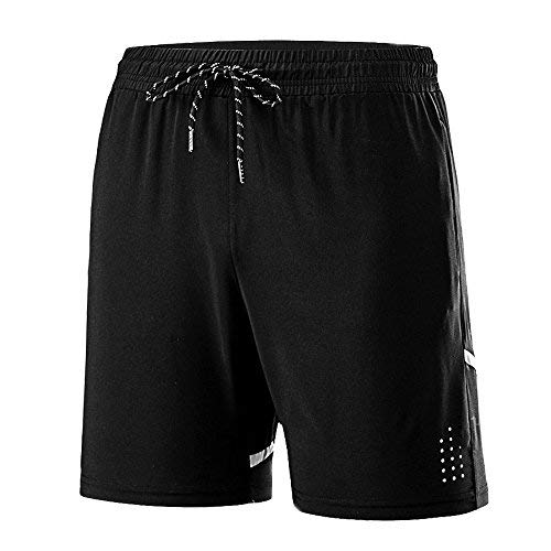 FELiCON Men's Quick-Dry Gym Shorts - Stretch Waist with Drawstring for Running, Training & Fitness | Lightweight & Breathable Workout Shorts for Casual Wear & Sports Activities