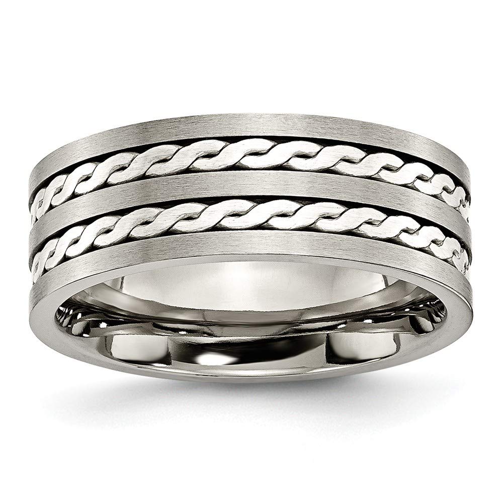 925 Sterling Silver Brushed Titanium Engravable Wedding Band Ring for Women - Size 6-15, Perfect for Anniversary, Engagement & Everyday Wear