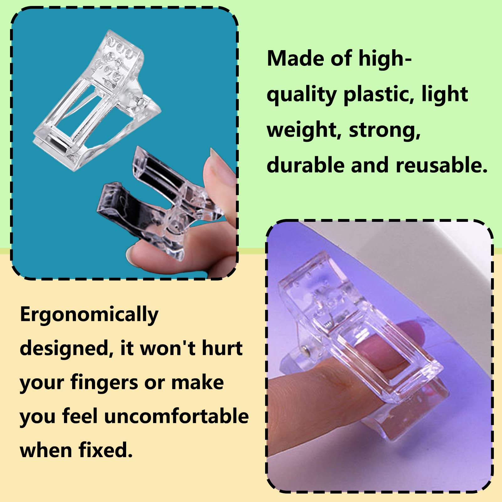ZoeTekway 5-Piece Clear Poly Gel Nail Extension Kit - Professional DIY Nail Art Supplies for Salon & Home Manicure