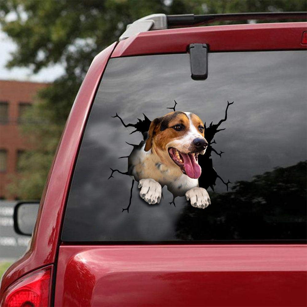 American Foxhound Car Decals - Pack of 2 Realistic Dog Stickers for Windows & Walls (10