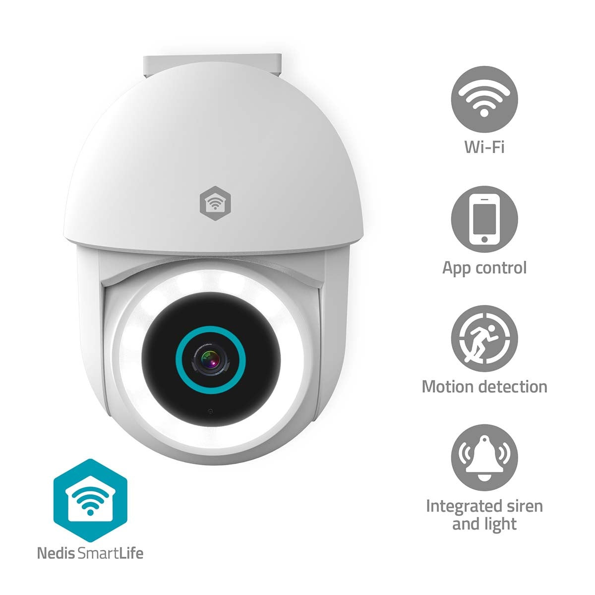SmartLife Outdoor PT Security Camera with WiFi, Full Color Night Vision & Spotlight - Ideal for Home Surveillance, Yard Monitoring & Nighttime Security