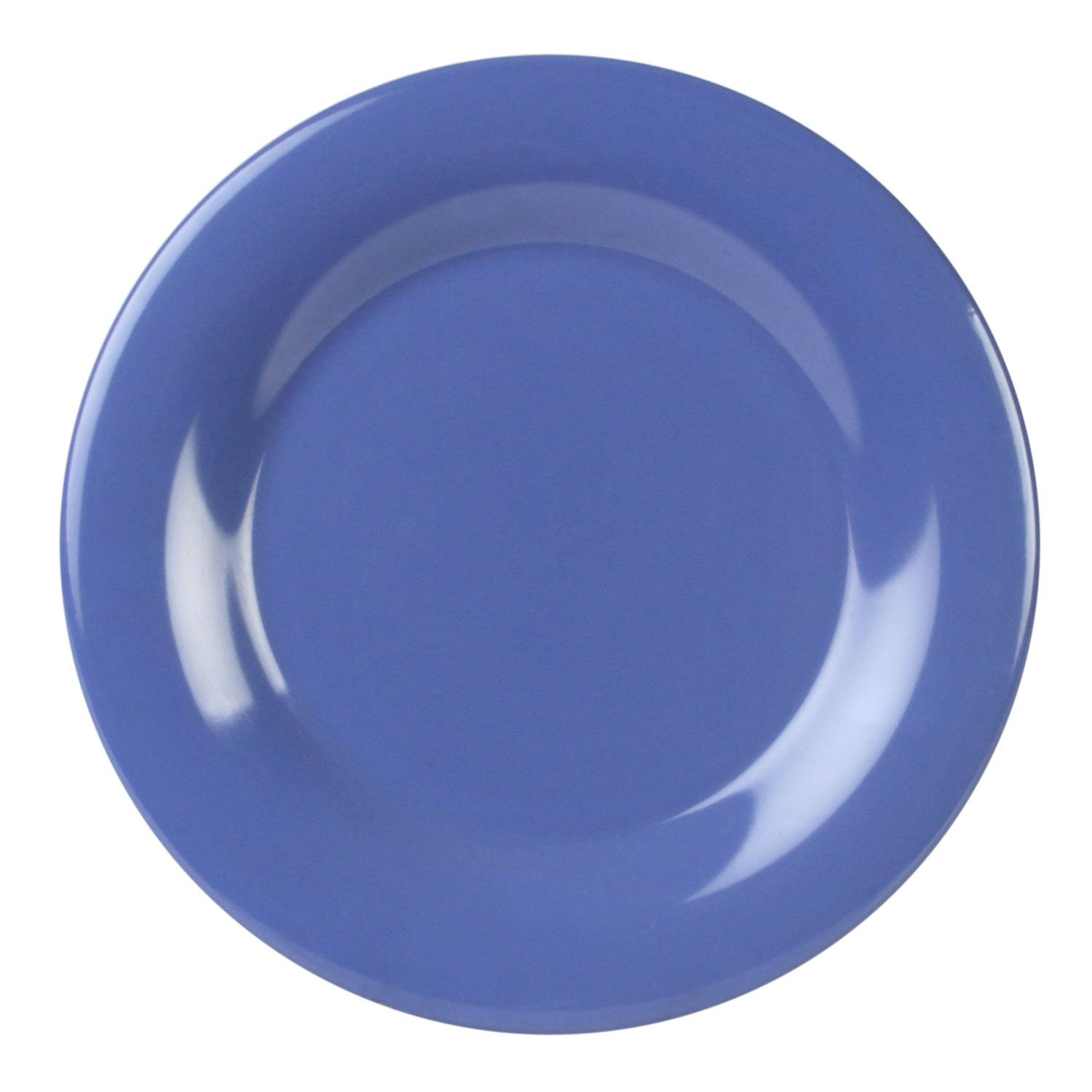 Purple Melamine Dinnerware Set - 12 Inch Wide Rim Round Plates (Set of 12) - Durable & Lightweight for Outdoor Dining, Picnics, and Party Serving