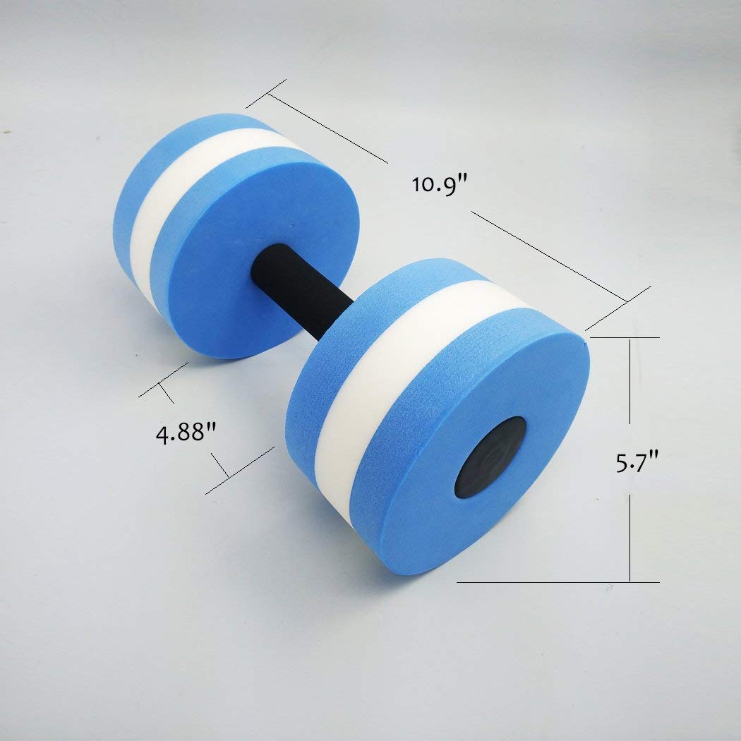 Water Dumbbells for Aquatic Exercise - Set of 2 Pool Weights for Water Aerobics, Swimming Fitness & Underwater Training | Perfect for Home Pools, Gym Classes & Physical Therapy