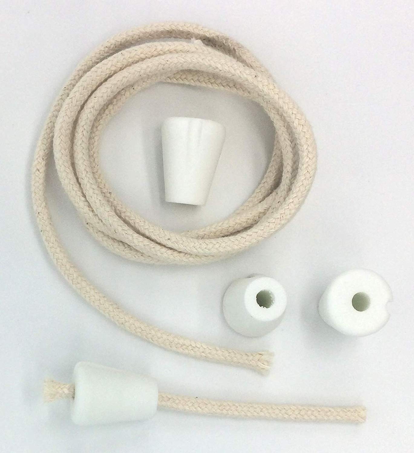 5 Ceramic Candle Wick Holders with 5' Turbo Air Core Technology - 3/16