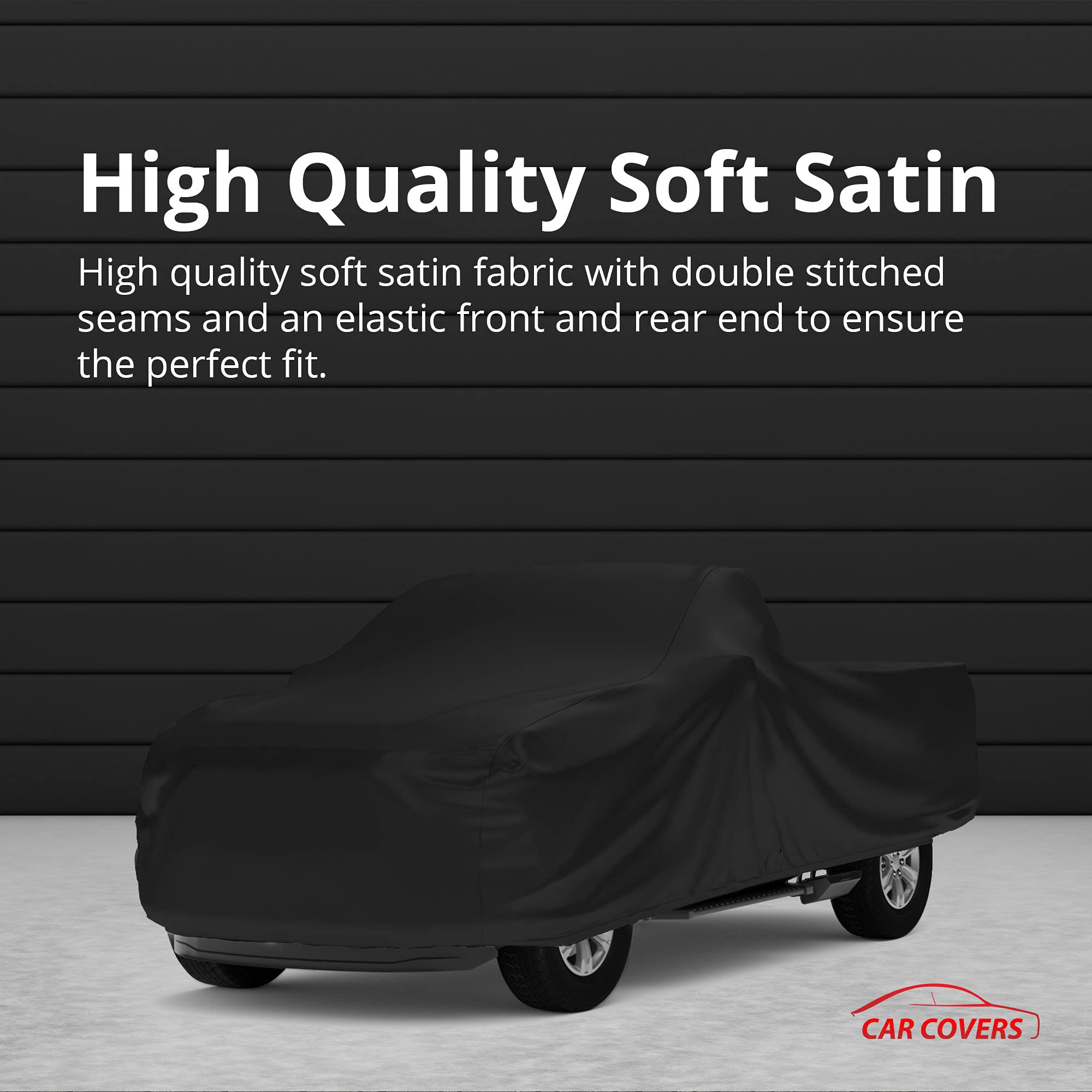 Scratch-Resistant Indoor Car Cover for Jeep Gladiator 1962-1970 Regular Cab - Black Satin Ultra Soft Truck Accessory with Warranty | Perfect for Garage Storage, Vehicle Protection & Long-Term Parking