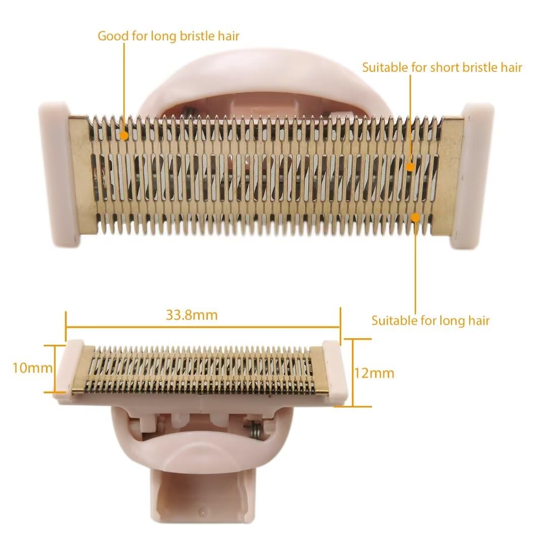 2 Pack Upgraded Replacement Razor Heads for Flawless Nu Razor & Finishing Touch Flawless Razor - Rose Gold Women's Hair Remover Blades with Protective Covers | Smooth Legs, Underarms & Bikini Line Shaving