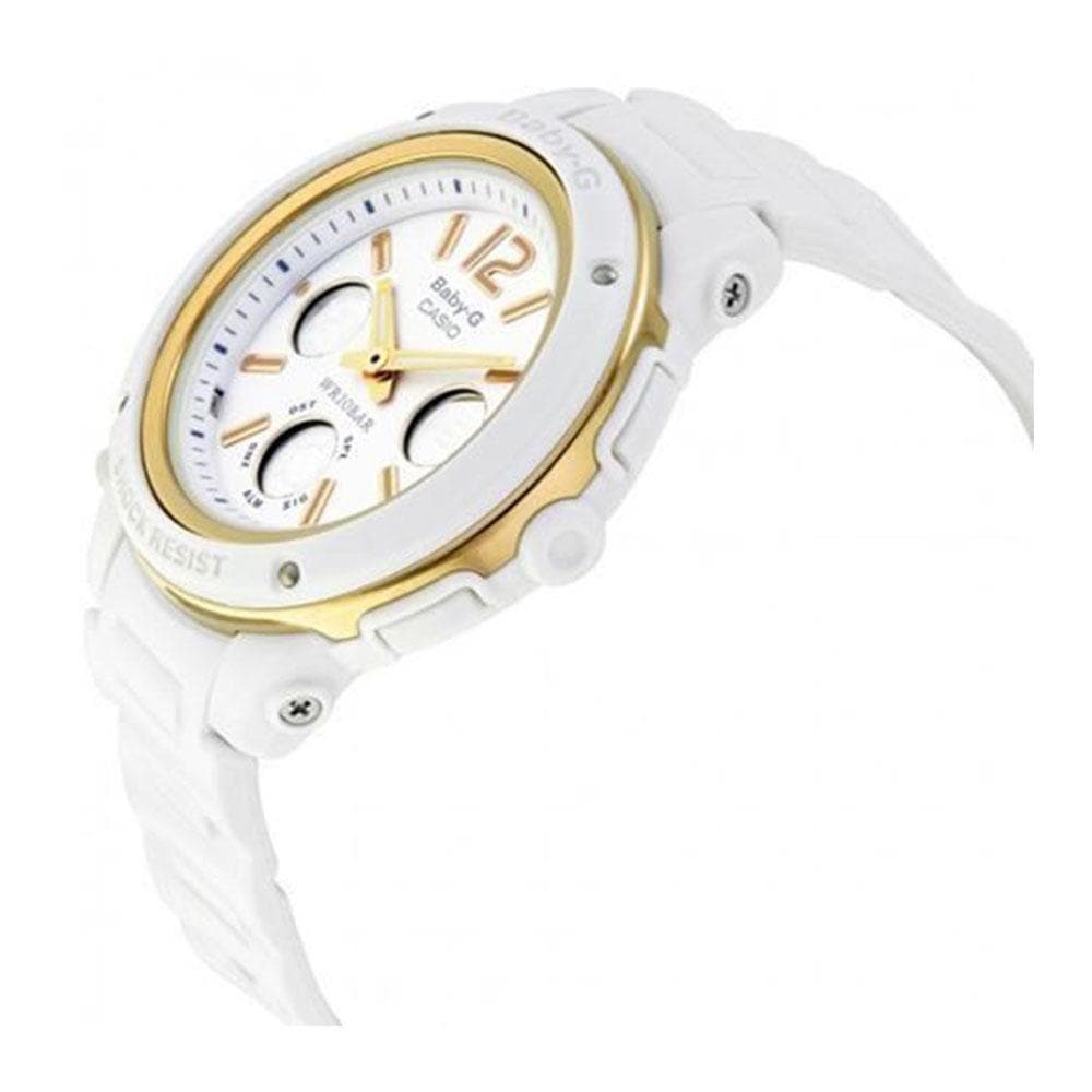 CASIO BABY-G BGA-151-7BDR Digital Quartz Watch for Women - White Resin Band, Shock Resistant, Water Resistant - Perfect for Sports, Workouts & Everyday Wear