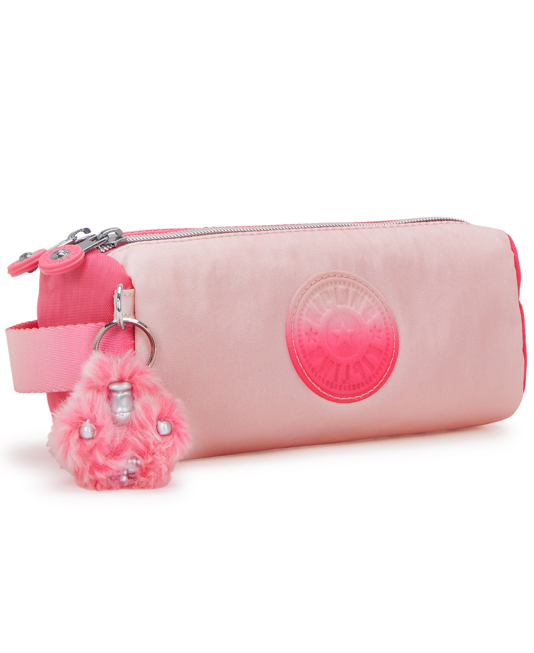 Kipling Allie Pencil Case - Stylish Blush Metallic Pouch for School, Office & Travel Organization | Compact Makeup Bag & Stationery Holder