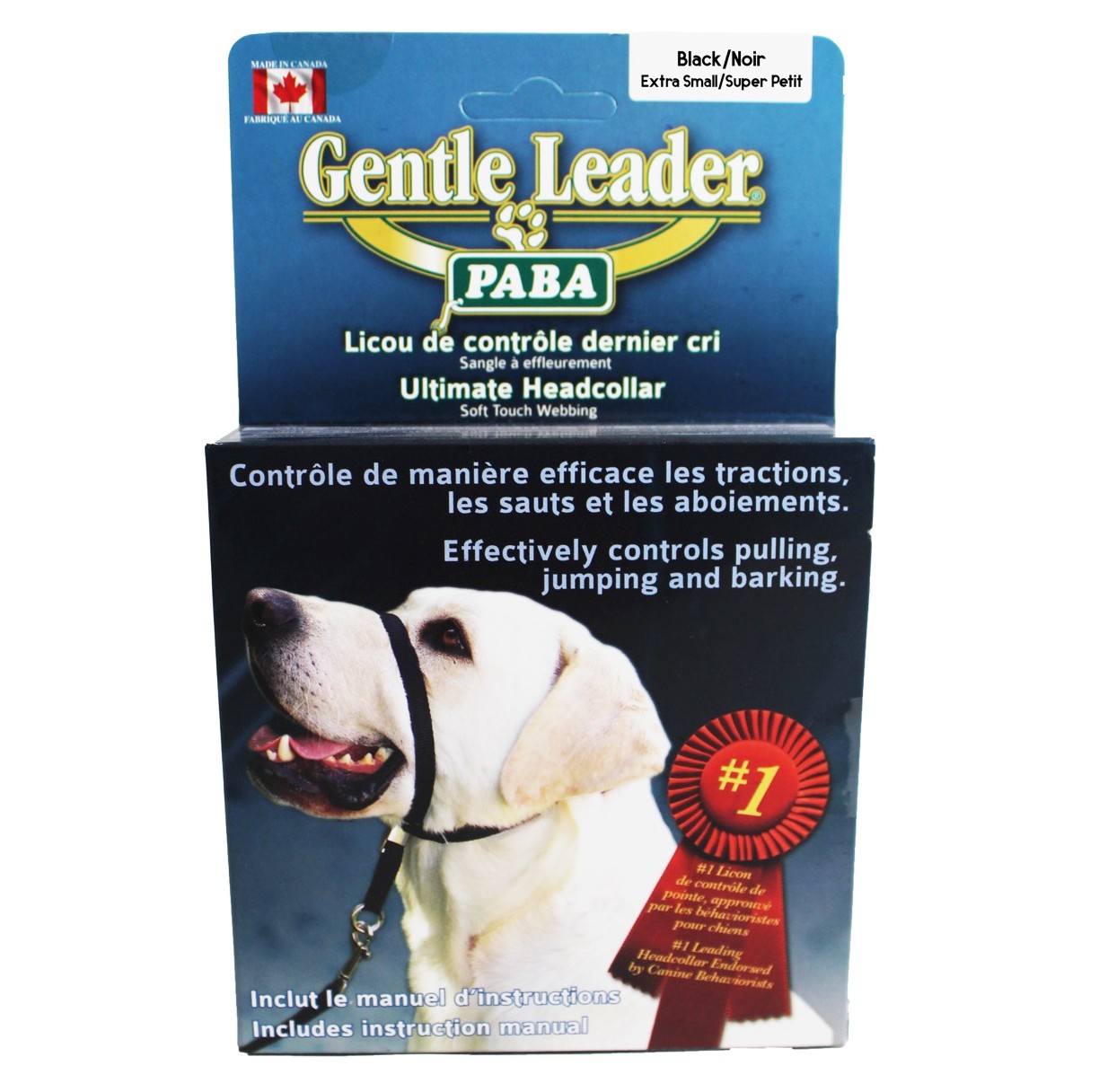 Gentle Leader Head Collar for Dogs - No-Pull Training Harness, Black - Perfect for Walking, Training & Behavioral Control