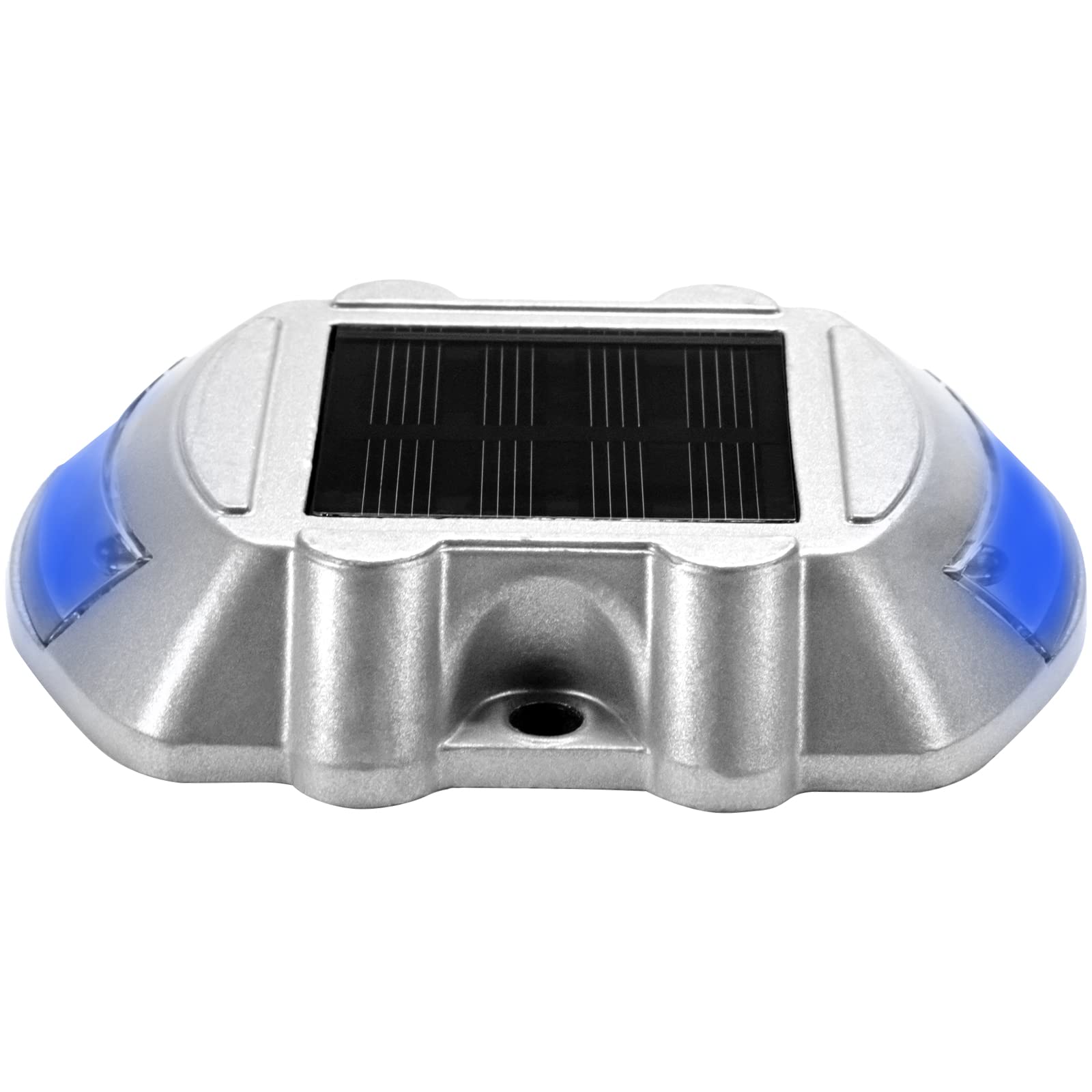 Happybuy 8-Pack Solar Driveway Lights - Bright Blue LED Outdoor Waterproof Wireless Solar Lights for Deck, Dock, Path, Garden, Walkway, Sidewalk & Steps | Weatherproof Solar-Powered Landscape Lighting for Night Safety & Decoration