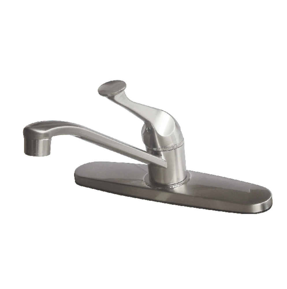 Kingston Brass KB571 Chatham Single Handle Centerset Kitchen Faucet - Modern Stainless Steel Sink Faucet with High Arc Spout for Easy Washing | Perfect for Home Kitchen, RV, and Bar Sinks