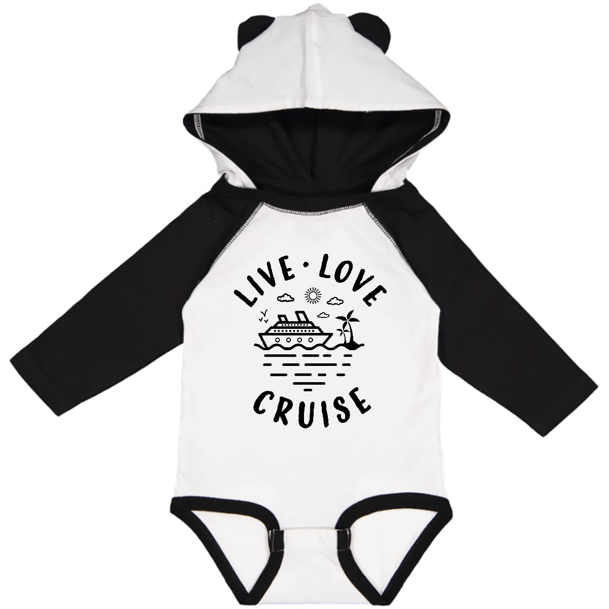 Inktastic Live Love Cruise Long Sleeve Baby Creeper - Soft & Comfortable Infant Romper for Cruise Vacations, Family Photos & Special Occasions