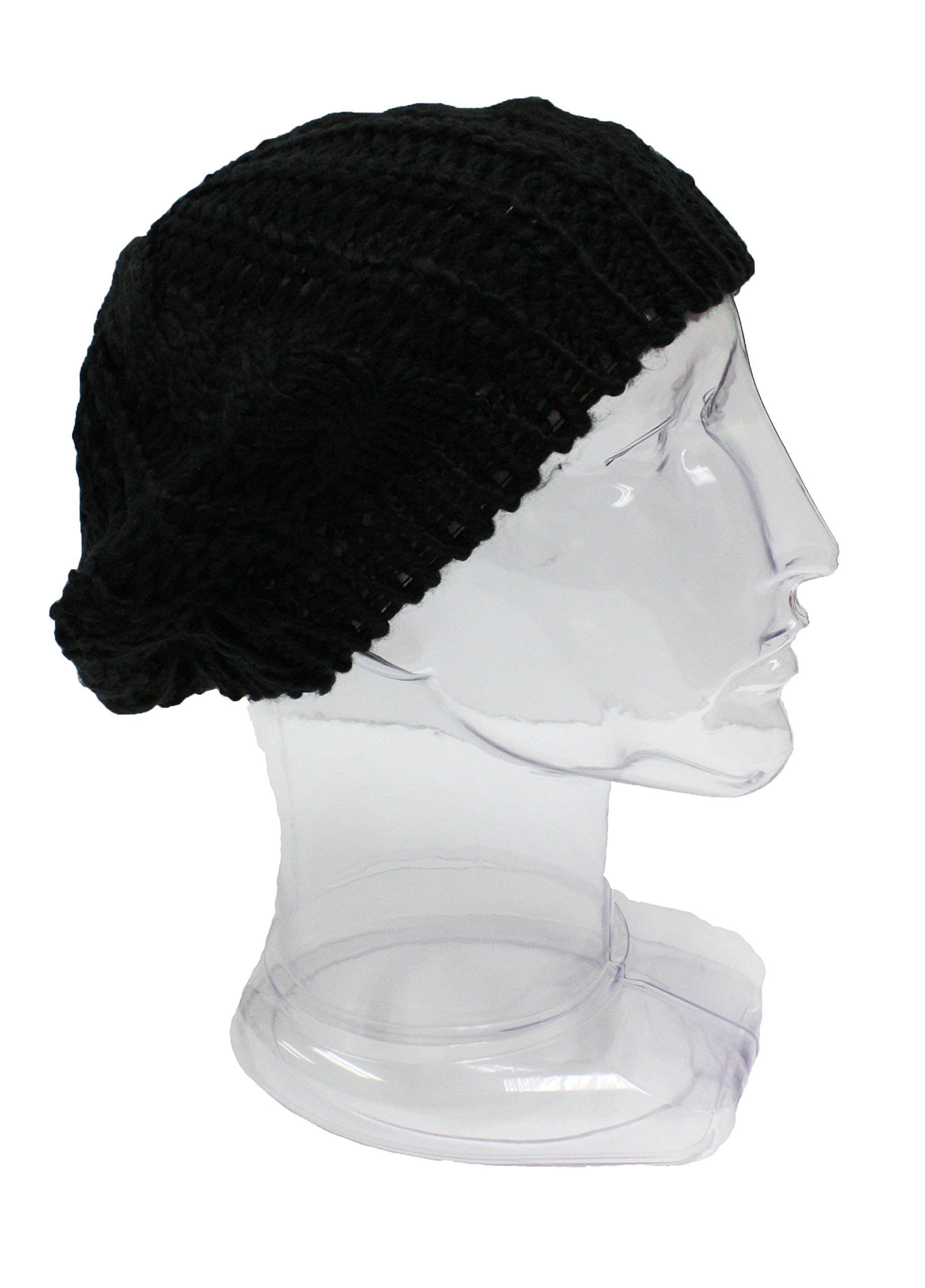 LJL Design Soft Knit Crochet Tam Beanie Beret Skull Cap - Warm Winter Hat for Women & Men - Perfect for Outdoor Activities, Fashion Accessories, and Cold Weather Protection