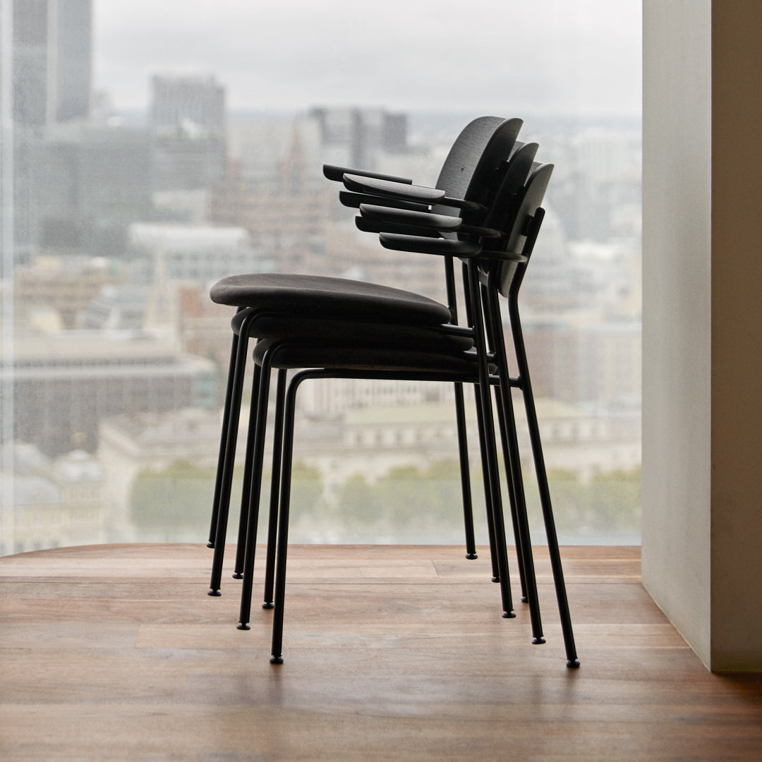 Modern Wooden Dining Chairs with Armrests & Upholstered Seats - Comfortable Kitchen, Dining Room, and Breakfast Nook Furniture for Home Decor