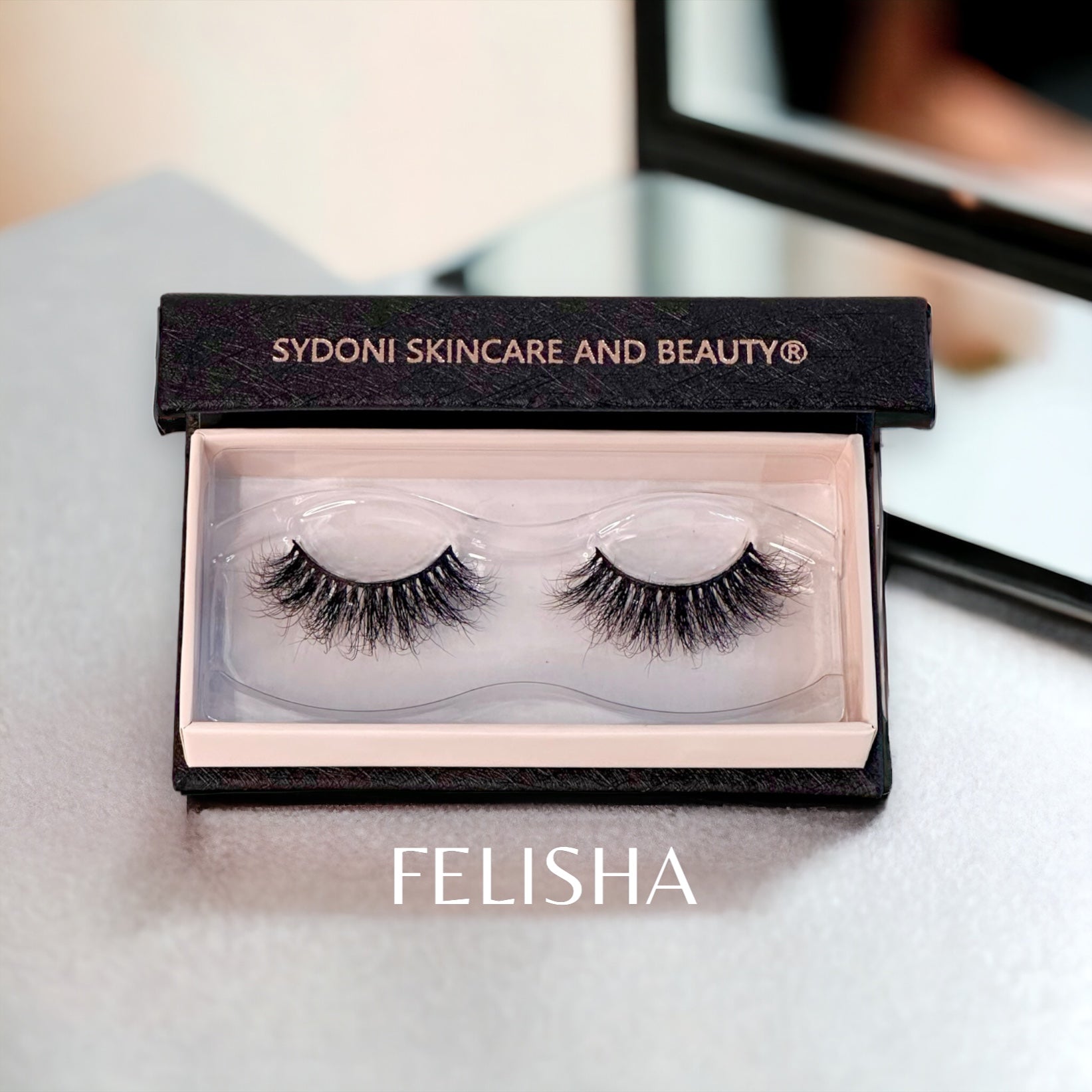 FELISHA Luxury Mink Lashes - Natural Looking False Eyelashes for Dramatic Volume & Length, Perfect for Weddings, Parties & Special Occasions