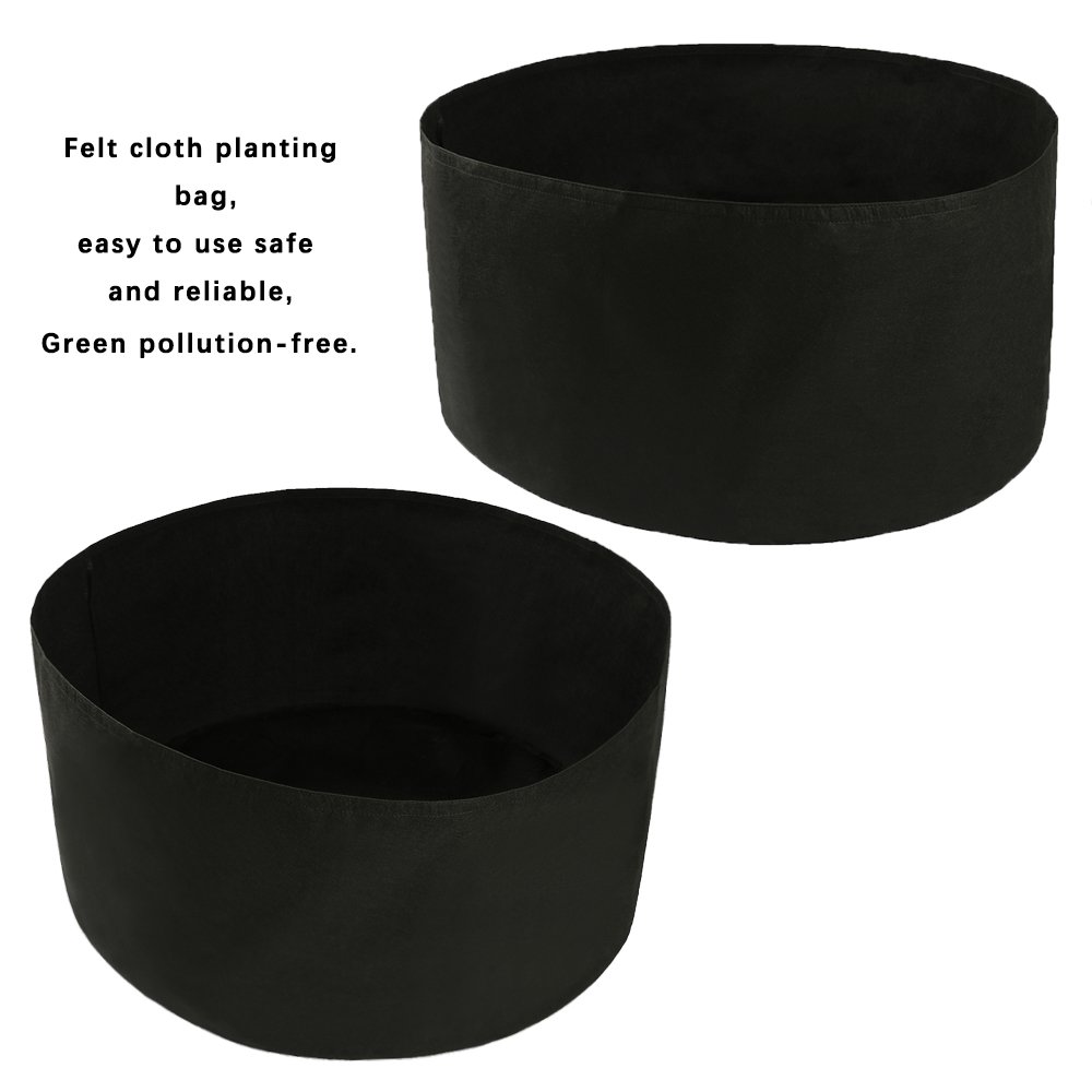 Firlar 2 Pack 100 Gallon Round Grow Bags - Heavy Duty Fabric Plant Pots for Vegetables, Flowers & Herbs | Raised Garden Bed, Planting Container | Indoor & Outdoor Gardening, Urban Farming, Balcony Planting