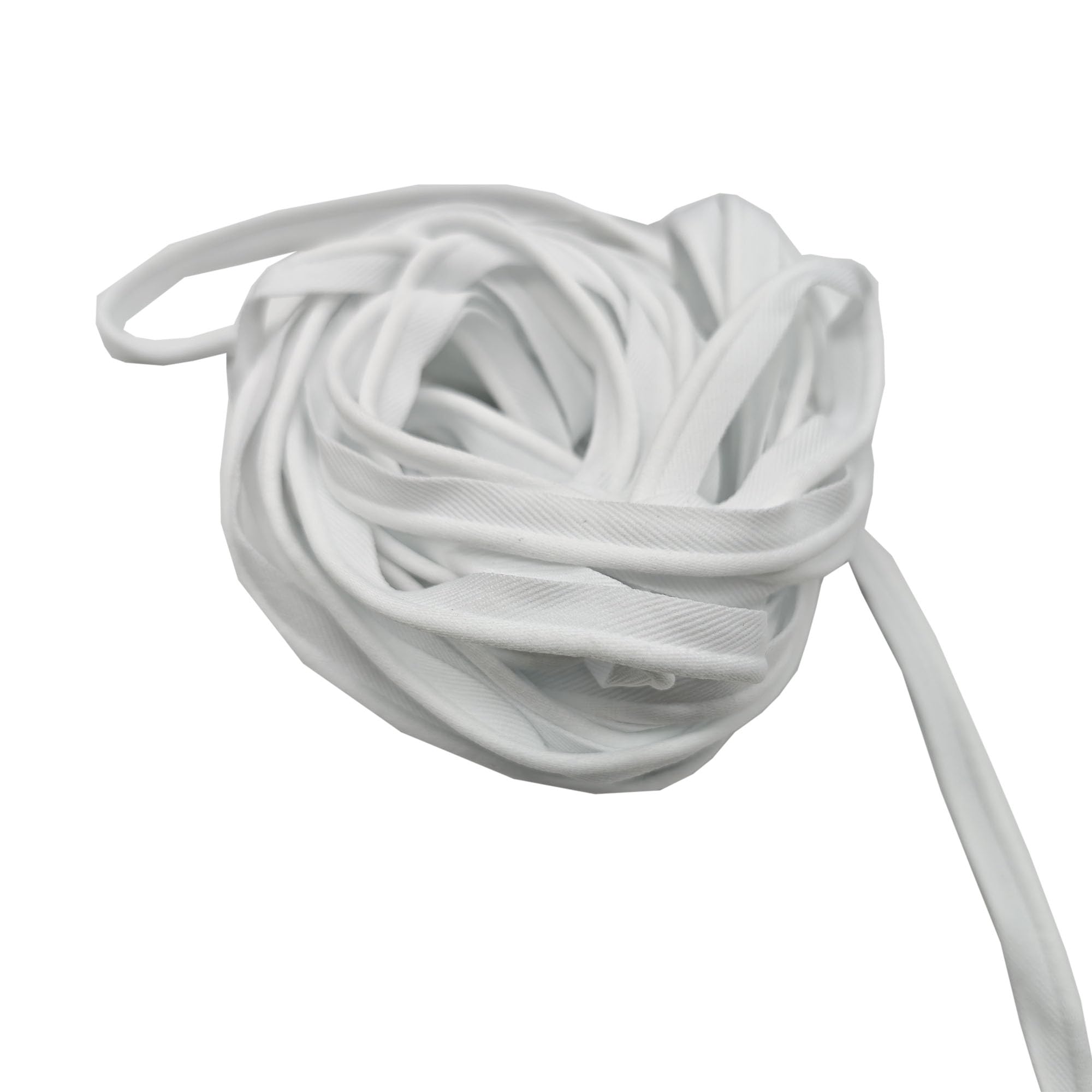 10 Yards 3/8 Inch Polyester Cord-Edge Piping Bias Tape - Fabric Edge Piping Trim with Cord for Sewing Clothing, Pillows, Lamps & Draperies (White) - Perfect for DIY Home Decor, Upholstery & Craft Projects