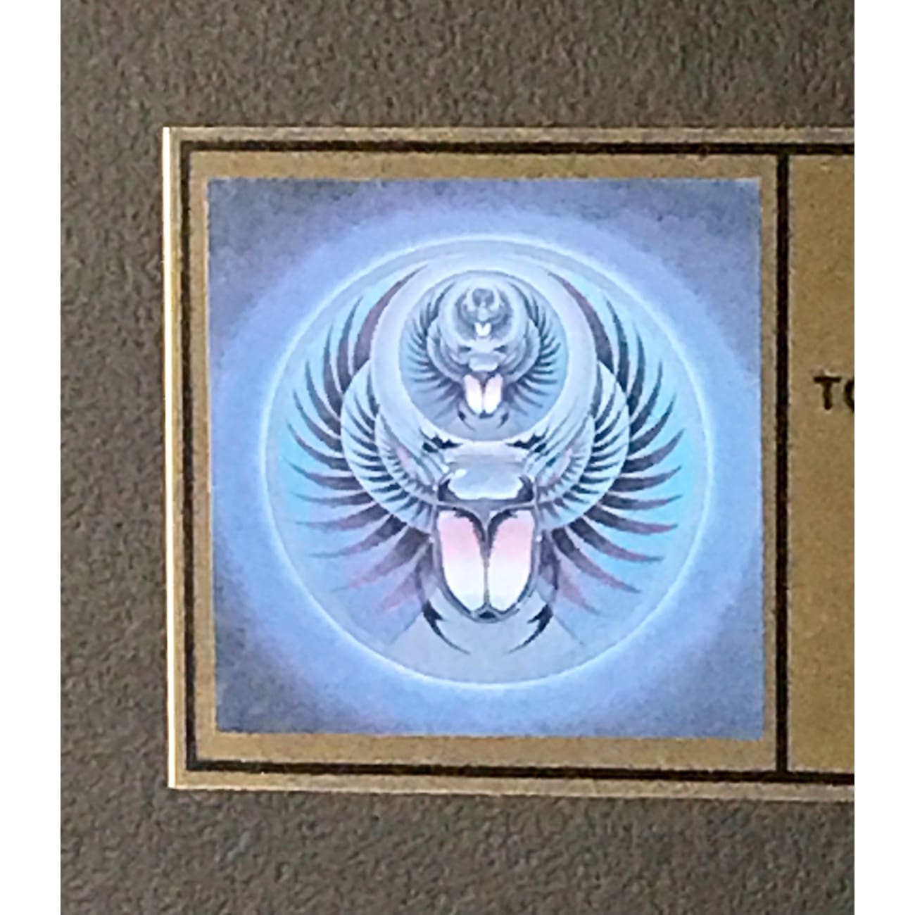 Journey Captured RIAA Gold LP Award - Certified Music Collectible for Fans & Display - Perfect for Home Decor, Music Room, or Gift for Rock Enthusiasts