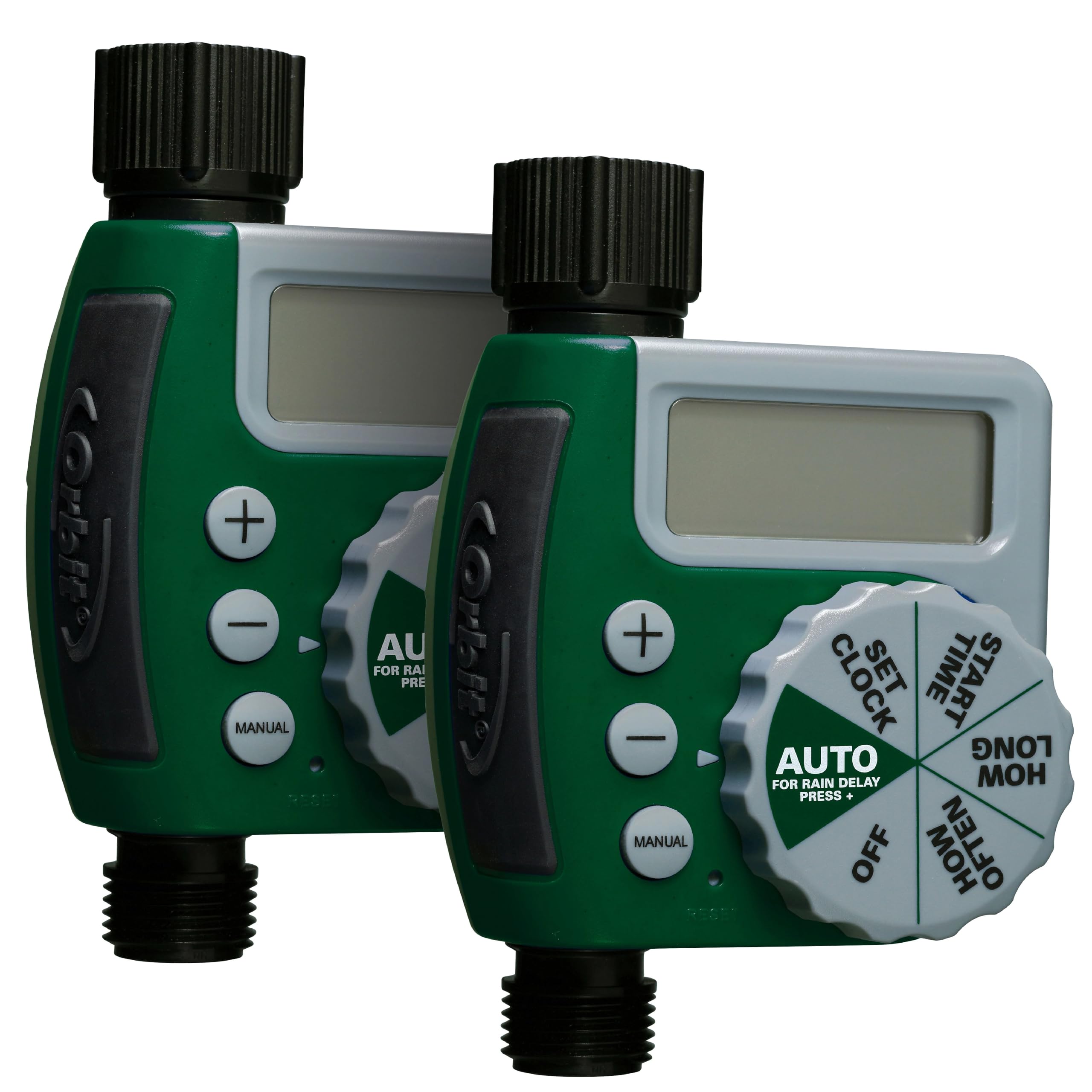 2-Pack 1-Outlet Programmable Digital Hose Watering Timer - Automatic Garden Irrigation System for Lawns, Plants & Flower Beds | Outdoor Water Saving Solution