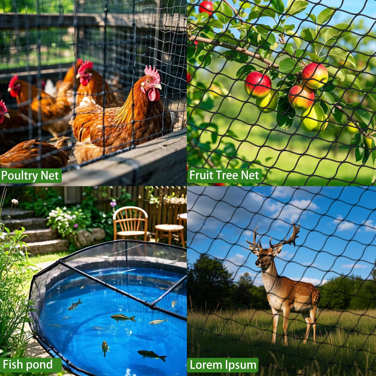 6 Pack 50 FT Bird Netting for Garden - 1