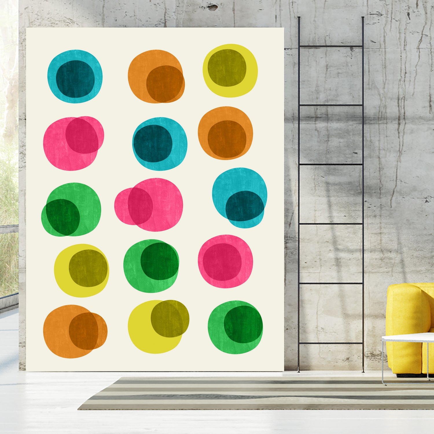 Stylish Circle Pattern Decor - Modern Geometric Wall Art for Home & Office | Perfect for Living Room, Bedroom, and Workspace Decorations