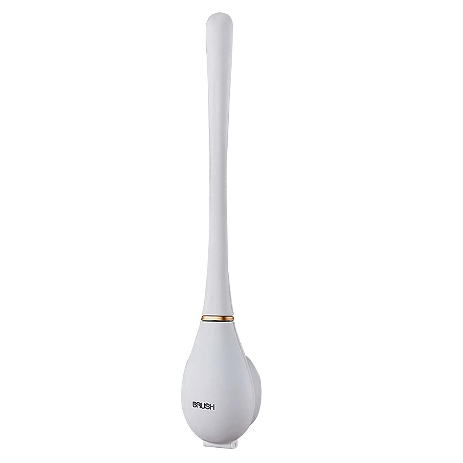 Automatic Opening & Closing Silicone Water Drop Toilet Brush Set with Wall-Mounted Holder - Bathroom Cleaning Tool for Toilet Bowl, White - Perfect for Small Spaces & Hygienic Bathroom Maintenance