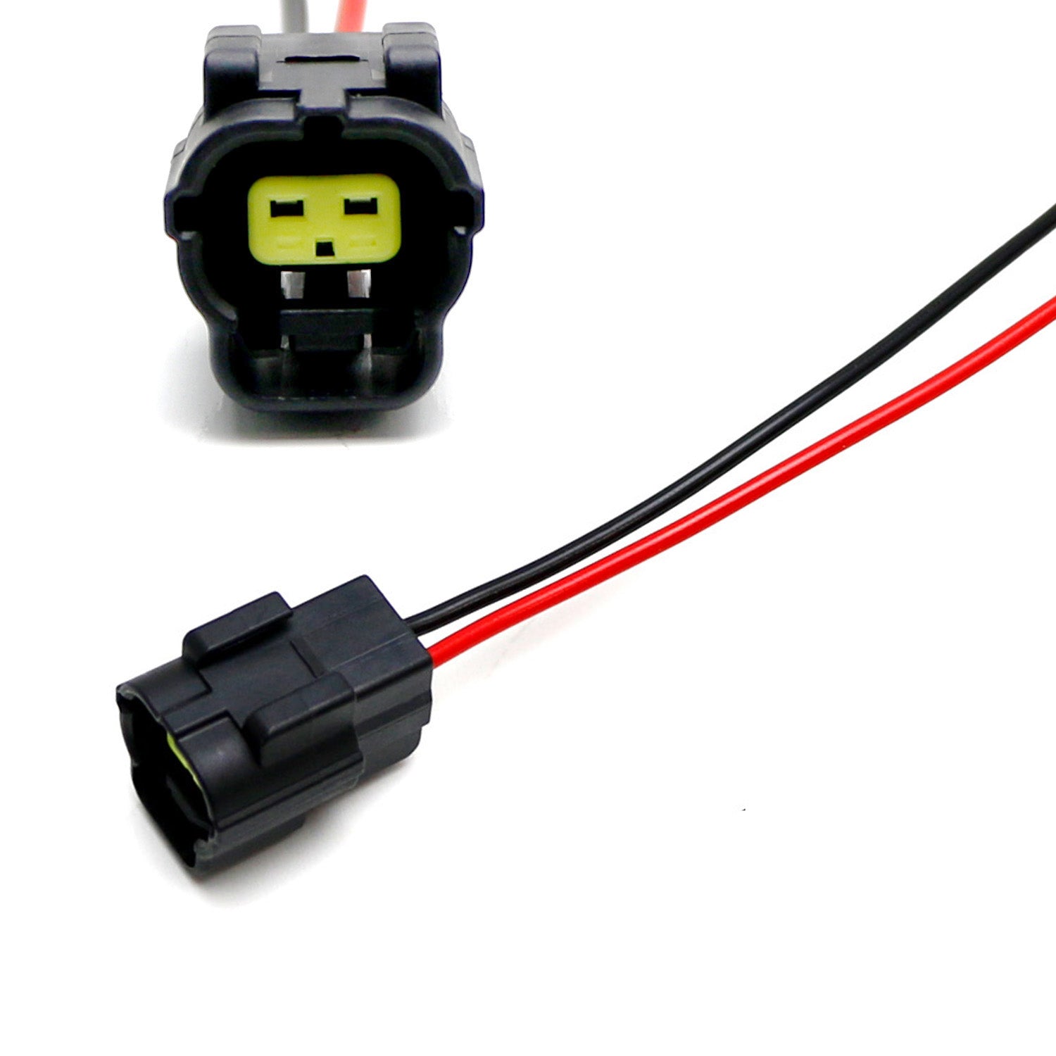 2 Pin Female ECT Coolant Temperature Sensor Connector Plugs with Lead Pigtails - Waterproof Automotive Electrical Connectors for Engine Cooling System Diagnostics & Repair