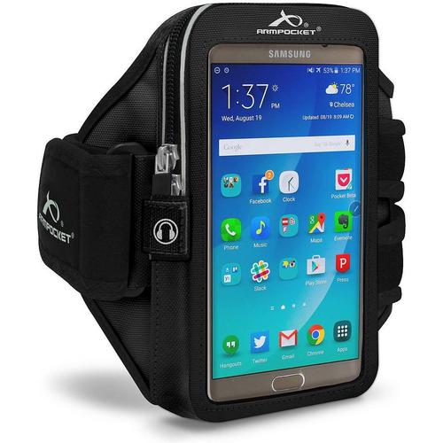 Armpocket Mega i 40 Plus - Large Capacity Running Armband for iPhone 14/13/12/11 Pro Max - Waterproof Fitness Phone Holder for Jogging, Cycling & Workouts - Secure Storage for Keys & Cards