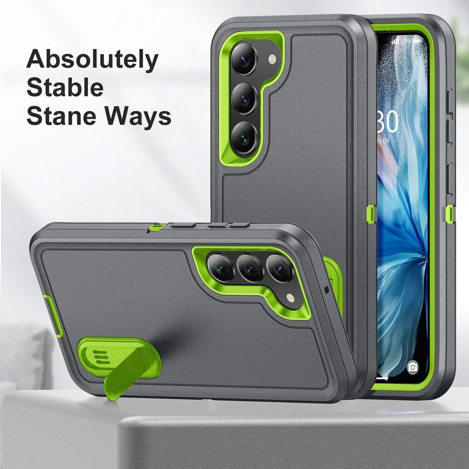 Samsung Galaxy S24 Plus Shockproof Case with Kickstand - Anti-Dust, Military-Grade Protection for Outdoor & Active Lifestyle