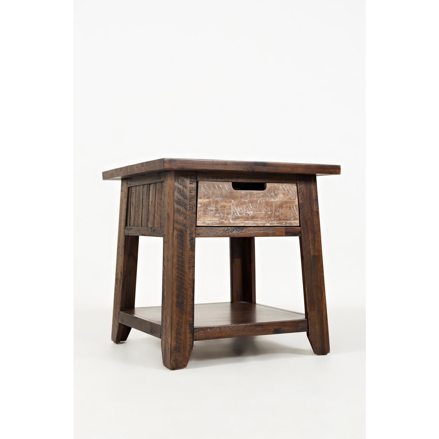 Painted Canyon End Table - Modern Nightstand with Storage Shelf for Bedroom, Living Room, or Office - Perfect for Small Spaces & Home Decor