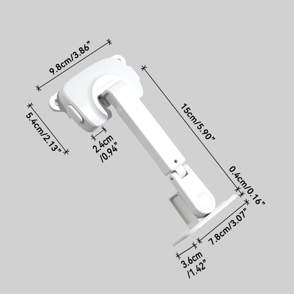 EUDEMON 1 Pack Baby Window Safety Lock - Childproof Window Restrictor for UPVC, Wooden & Metal Frames - Adjustable Window Guard for Home Safety (White) | Perfect for Nursery, Bedroom & Sliding Windows