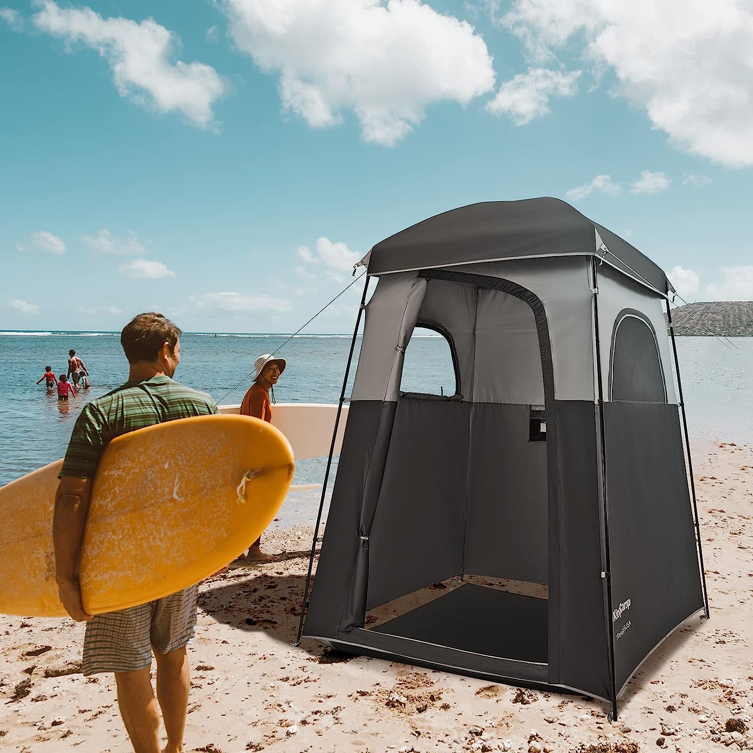 KingCamp Portable Camping Shower Tent with Waterproof Shower Bag - Outdoor Privacy Shelter for Camping, Beach, Hiking & Backpacking