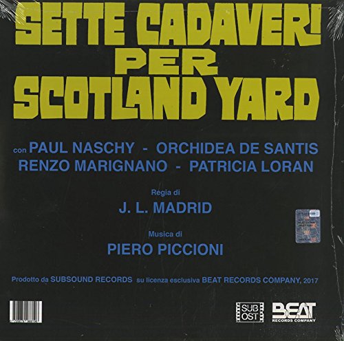 7 Cadaveri Per Scotland Yard (Seven Murders for Scotland Yard) Original Soundtrack CD - Classic Italian Giallo Film Music for Mystery Lovers & Crime Drama Enthusiasts