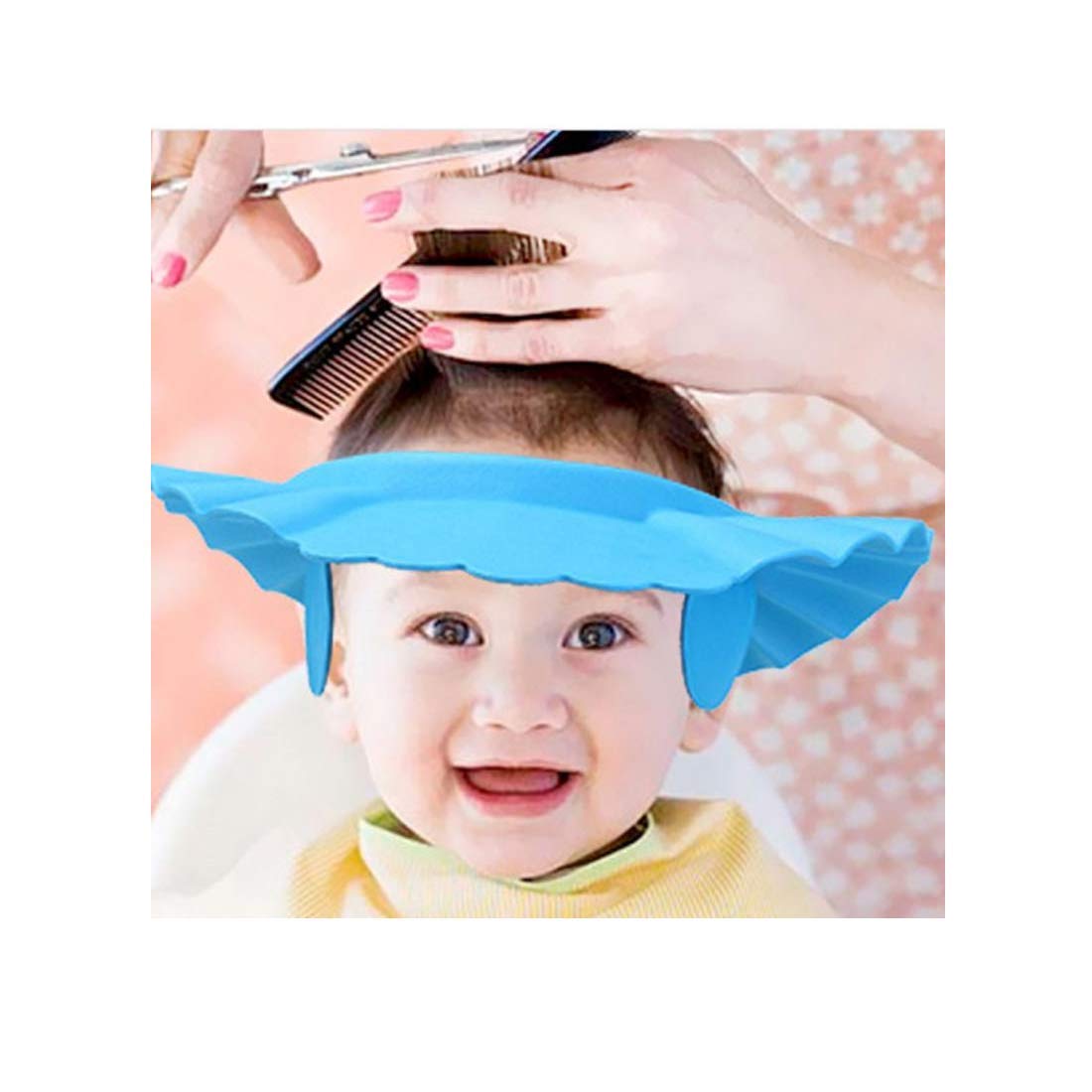 Adjustable Baby Bath Shower Cap - Soft Bathing Hair & Eye Protector for Newborns & Infants (2 Pack) | Waterproof Ear Protection for Boys & Girls | Perfect for Sensitive Skin & Mess-Free Bath Time