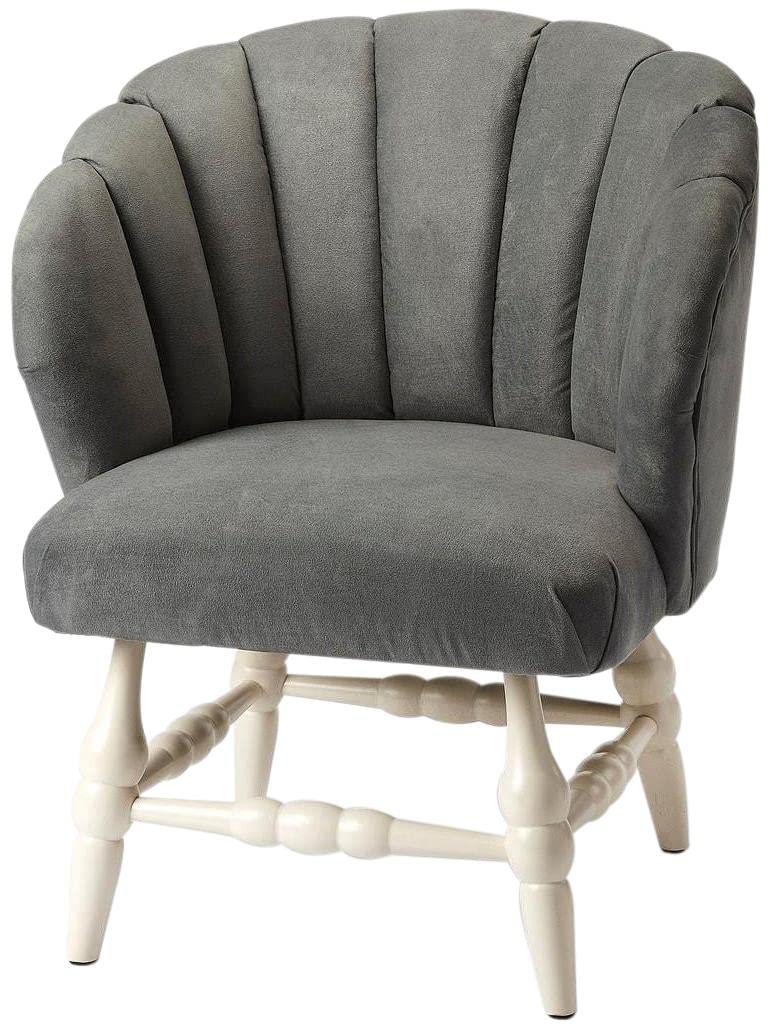 Stylish Gray and White Butler Specialty Accent Chair - Perfect for Living Room, Bedroom & Office Decor