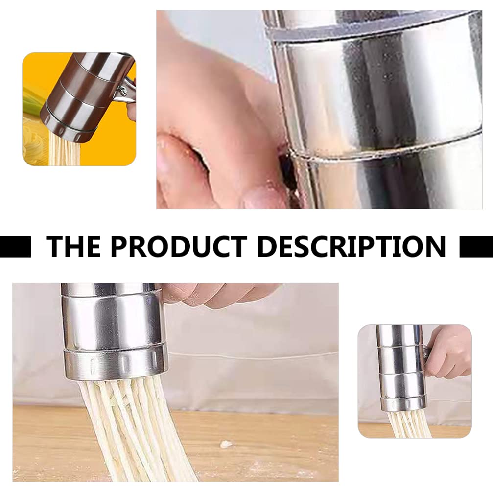 DOITOOL Manual Pasta Maker - Stainless Steel Noodle Press Machine for Homemade Italian Pasta, Dumplings & Potato Press - Kitchen Gadget for Fresh Pasta & Orange Juice Extraction