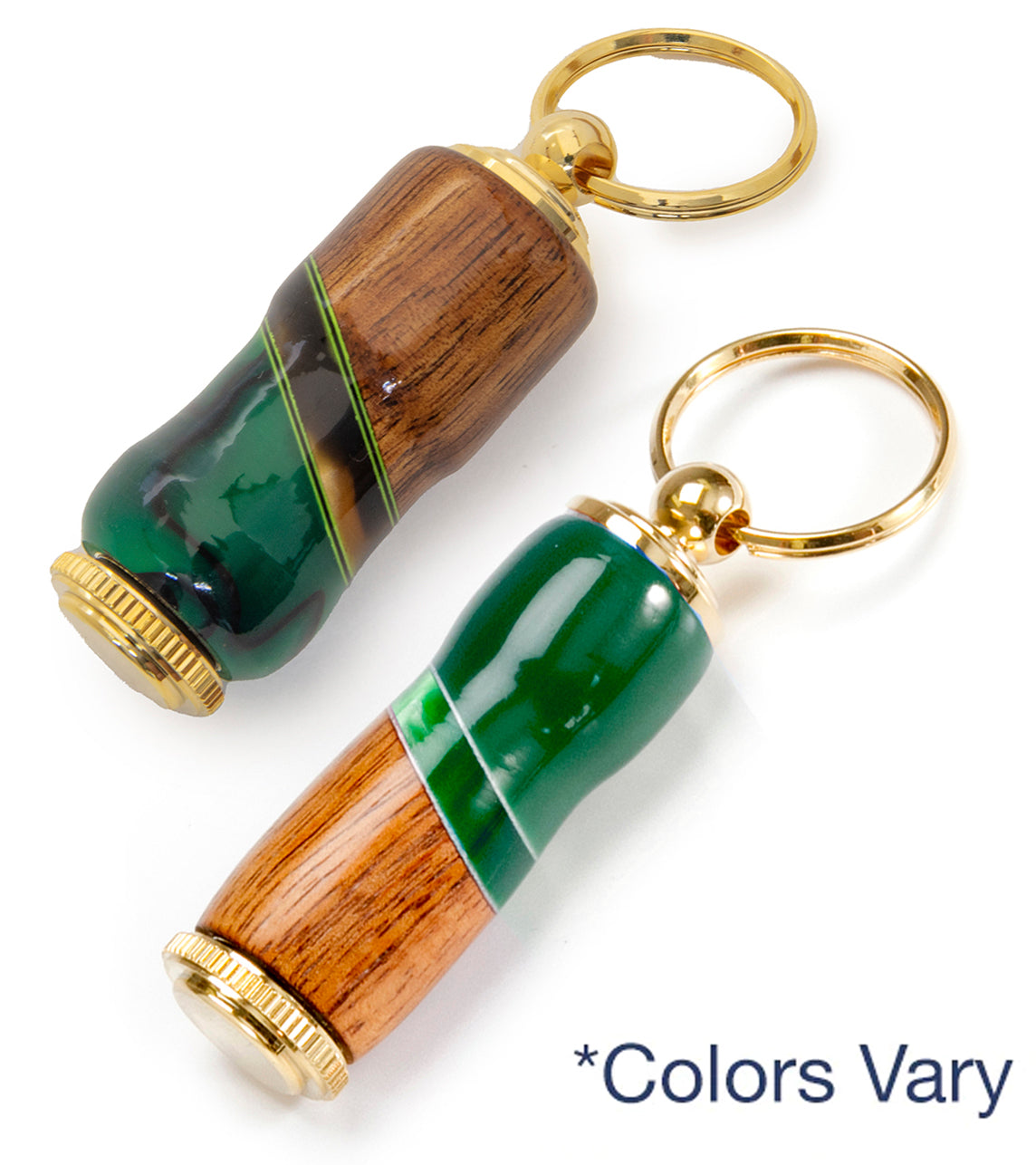 Premium Koa Wood Pill Holder Keychain - Compact & Durable Medicine Organizer for Travel, Hiking & Daily Use (Blue) by Dale Dennison - Perfect for Vitamins, Supplements & Emergency Meds On-The-Go