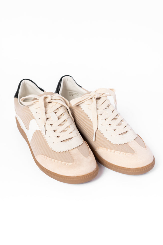 Kyla Almond Classic Low Top Sneakers for Women - Comfortable Casual Walking Shoes | Perfect for Everyday Wear, Gym, and Travel