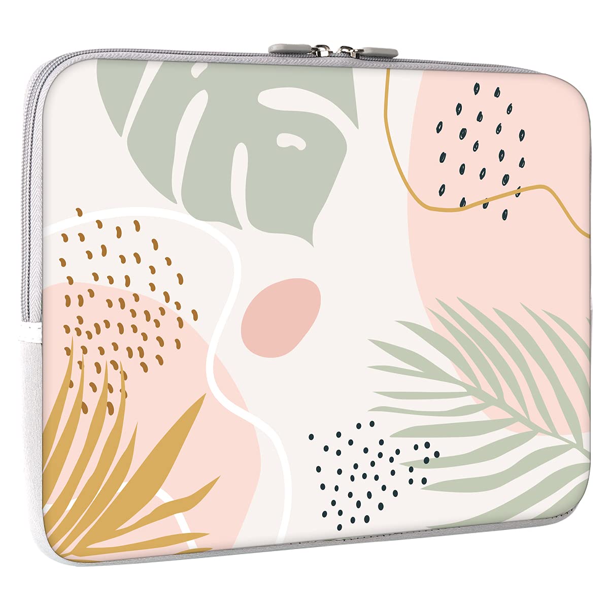 iCasso 13-14 Inch Laptop Sleeve for MacBook Air/Pro, Chromebook, HP, Dell - Slim Protective Travel Case with Morandi Design | Perfect for Work, School & Business Travel