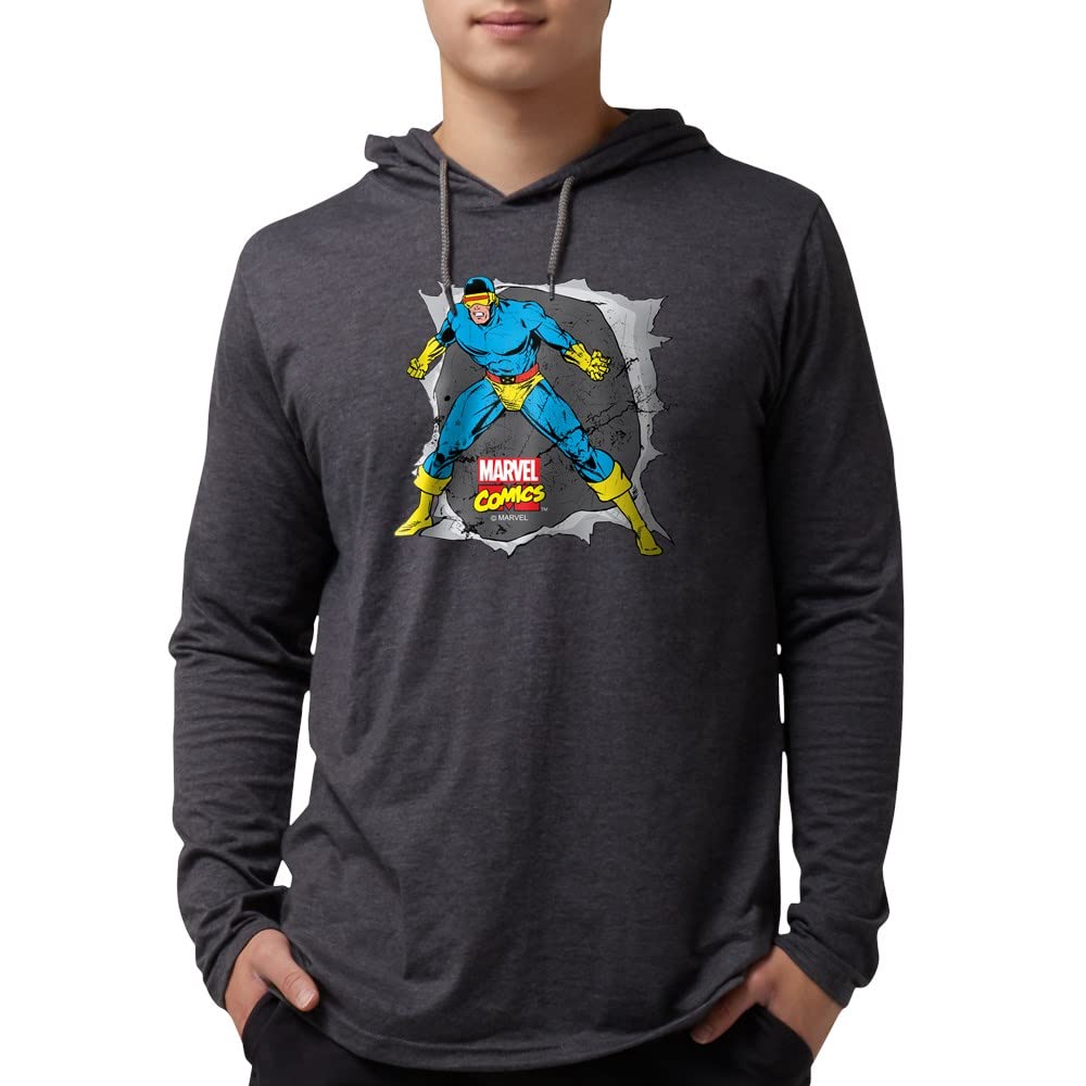 Cyclops X-Men Hooded Sweatshirt for Men - Marvel Comic Superhero Graphic Hoodie - Perfect for Cosplay, Comic Con & Casual Wear