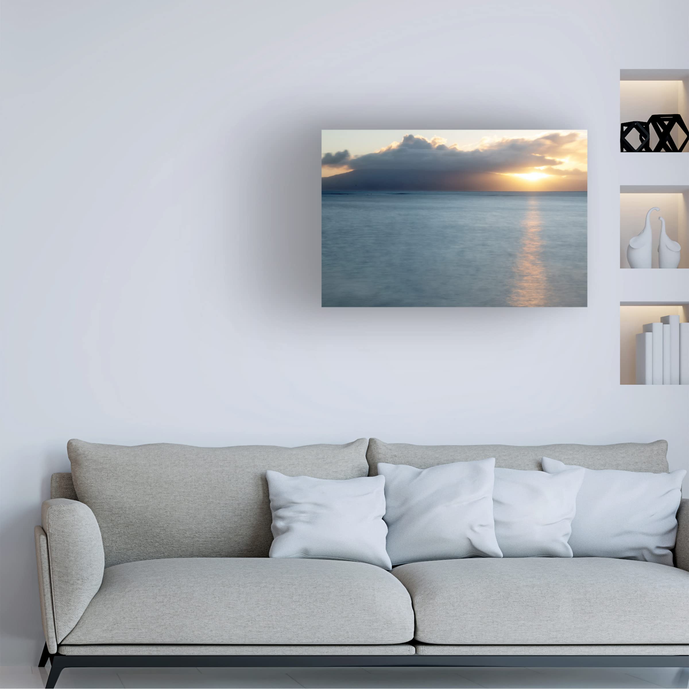 Dennis Frates 'Sunset 6' Canvas Wall Art Print - Stunning Sunset Landscape Painting for Living Room, Bedroom & Office Decor | Trademark Fine Art Collection