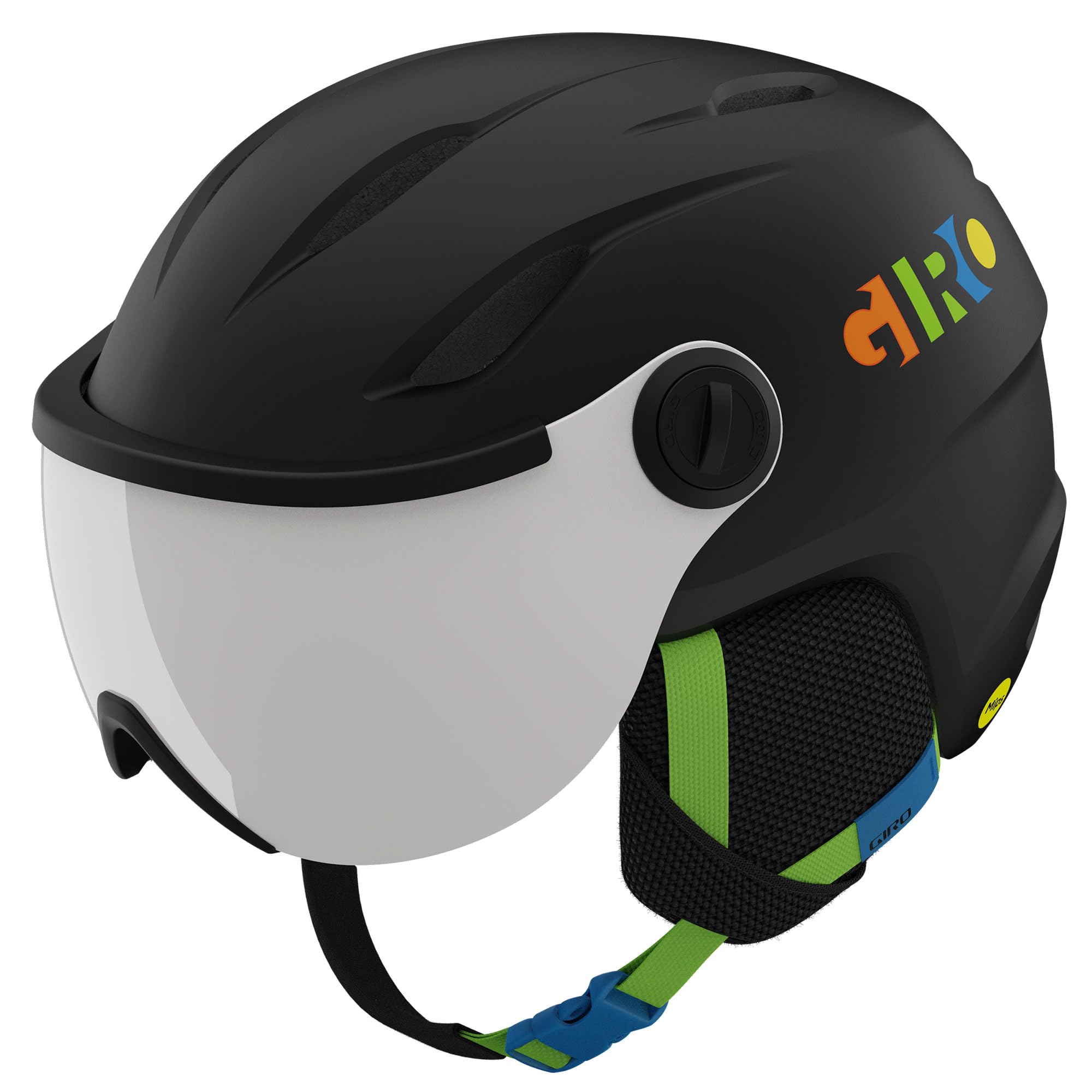 Giro Buzz MIPS Kids Ski Helmet - Youth Snowboard Helmet with Built-in Goggle Shield for Boys & Girls Ages 4-12 | Perfect for Skiing, Snowboarding & Winter Sports Safety Protection