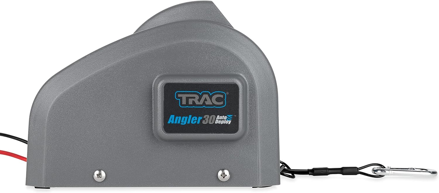 Camco Anchor Winch Angler 30 AutoDeploy G3 Electric with 100ft Rope - Up to 30lb Capacity - Perfect for Boating, Fishing & Marine Applications